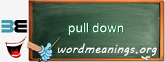 WordMeaning blackboard for pull down